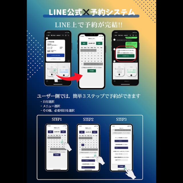 LINE公式アカウント×予約機能
